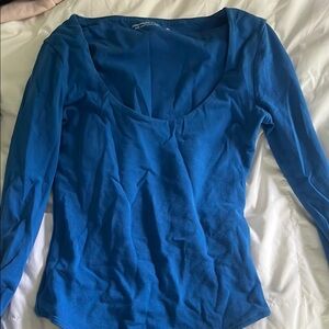 Women's Blue Long Sleeve BodySuit